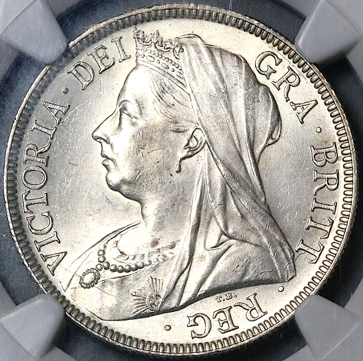 1897 NGC MS 63 Victoria 1/2 Crown Great Britain Silver Coin