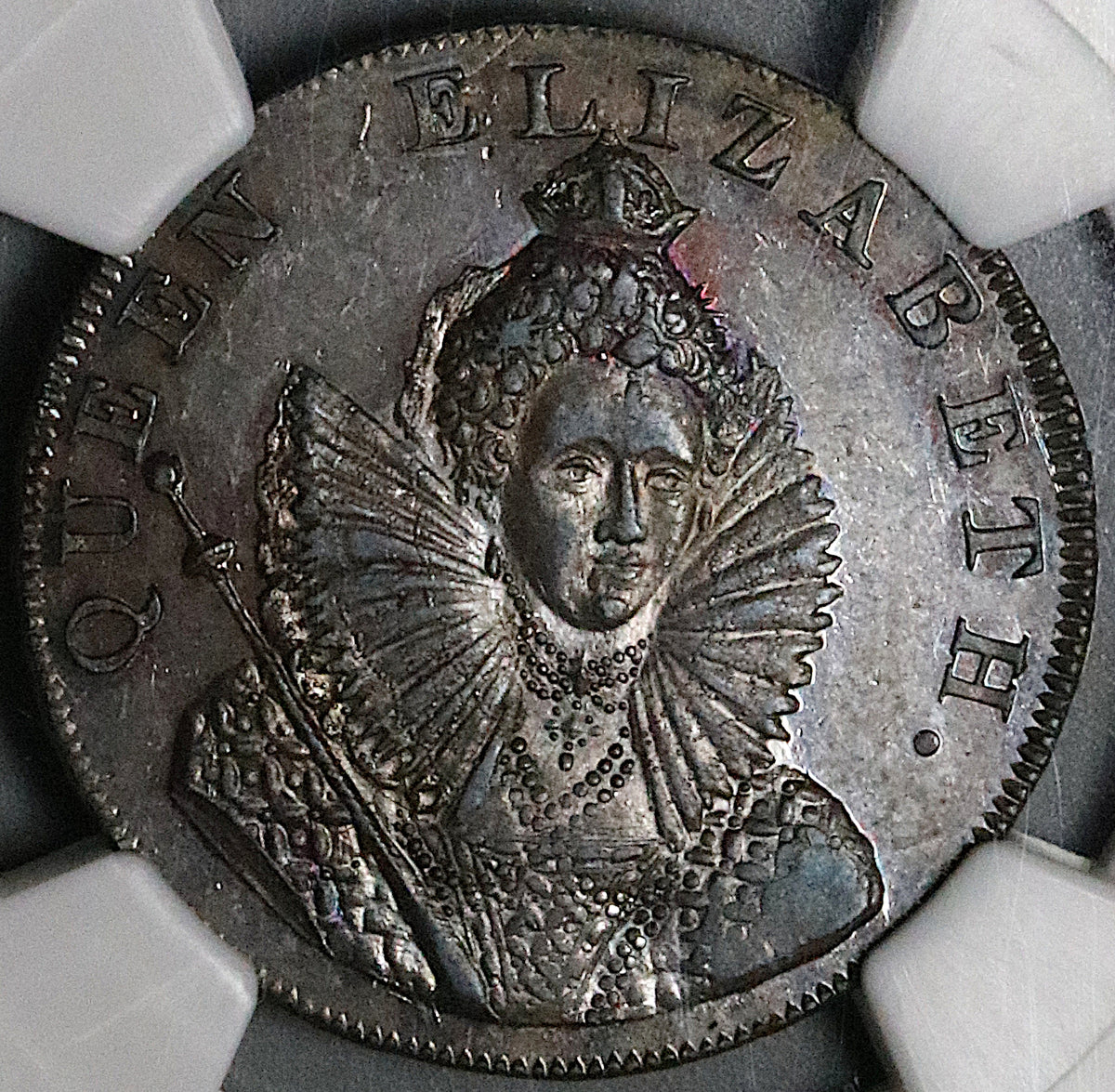 NGC-VF35BN 1794 エリザベス1世 サセックス トークン銅貨 1794 NGC MS 63 Elizabeth I Chichester Cross Conder Sussex Great