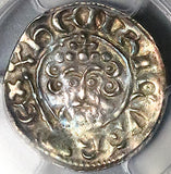 1199 PCGS AU 55 King John England Britain Penny Roberd on Canterbury Mint Silver Coin (25070603D)