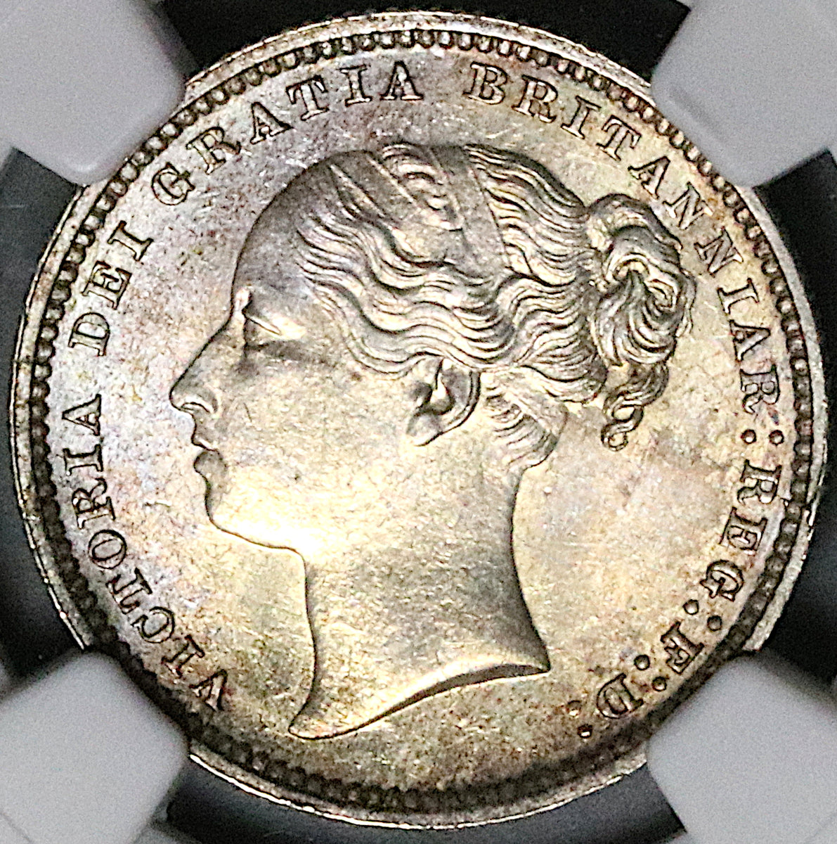 1878 NGC MS 62 Victoria Shilling Great Britain Die 68 Silver Coin