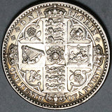 1849 Victoria Godless Florin Great Britain AU 2 Shillings Sterling Silver Coin (23072201R)