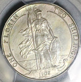 1902 PCGS PR 63 Edward VII Florin Great Britain Proof Matt Silver Coin (24102501D)
