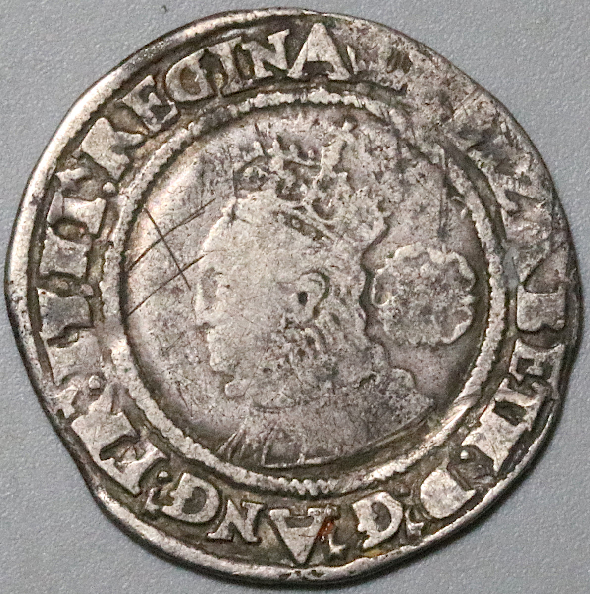 1568 Elizabeth I 6 Pence VF Great Britain England Hammered