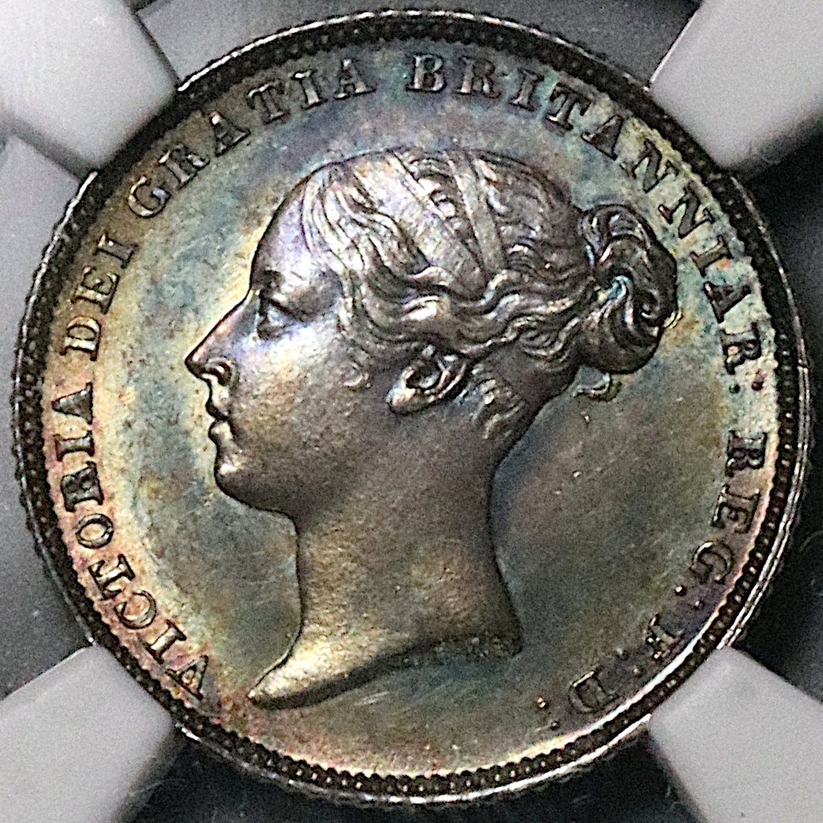 1838 NGC MS 64 Victoria 6 Pence Great Britain Sterling Silver Coin