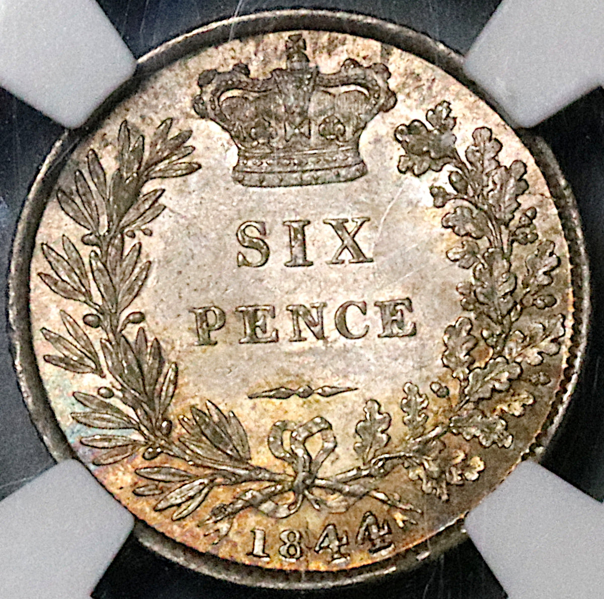 1844 NGC MS 66 Victoria 6 Pence Great Britain Rare Large 44