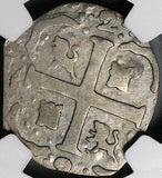 471 NGC VF Macuquina 2 Reales Venezuela Royalist Republican Rare Coin (24111002D)