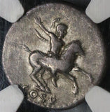 77 NGC VF Domitian Roman Empire Denarius Caesar on Horseback 5/5 4/5 (17120701D)