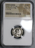 117 Hadrian NGC Ch XF Roman Empire Denarius Pax Superb Portrait (21082306C)