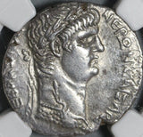 62 NGC Ch XF Nero AR Tetradrachm Roman Empire Antioch Provincial Eagle Pedigree (22031402C)