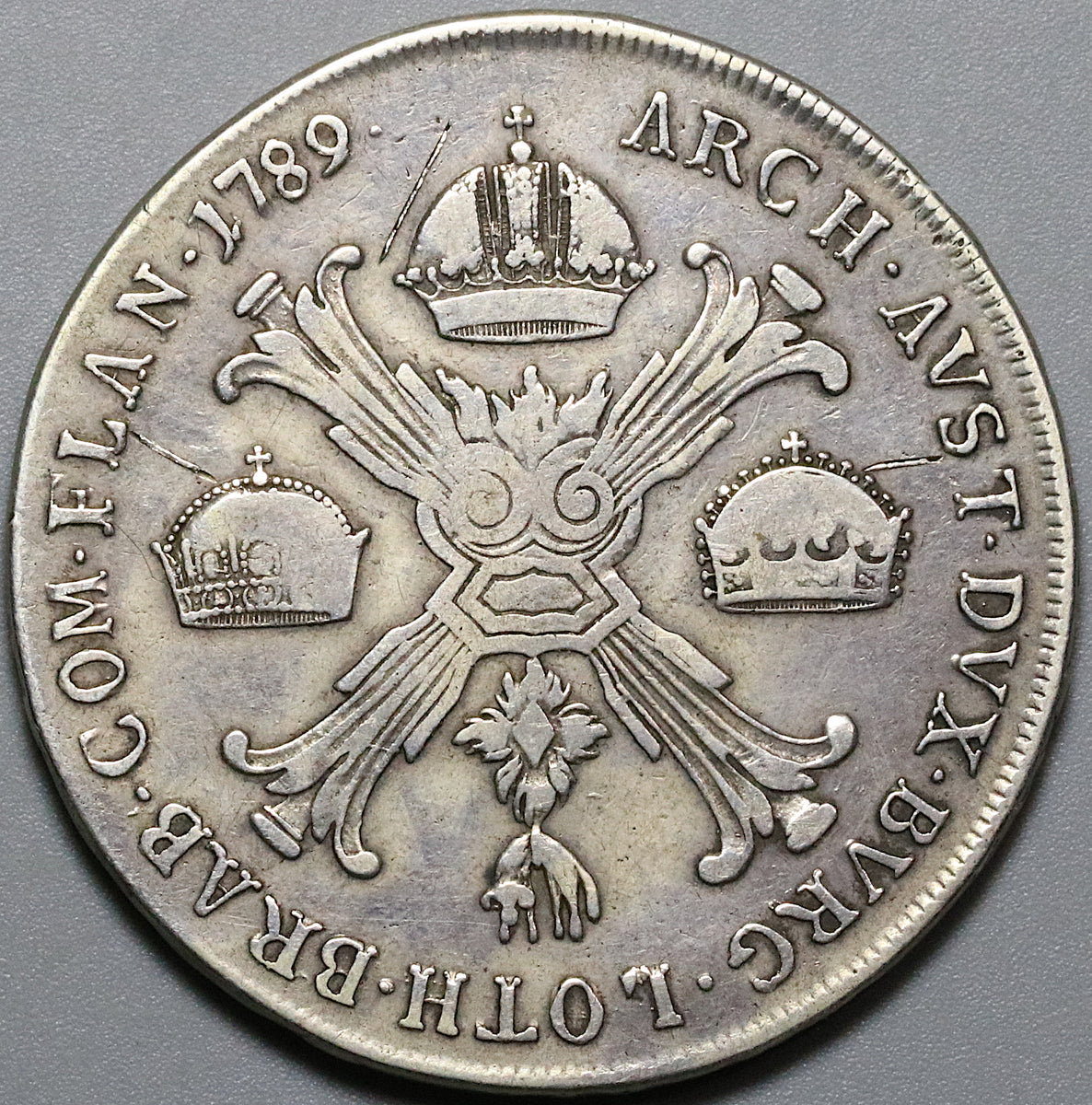 1789-A Austria Netherlands Kronenthaler Joseph II Silver Thaler