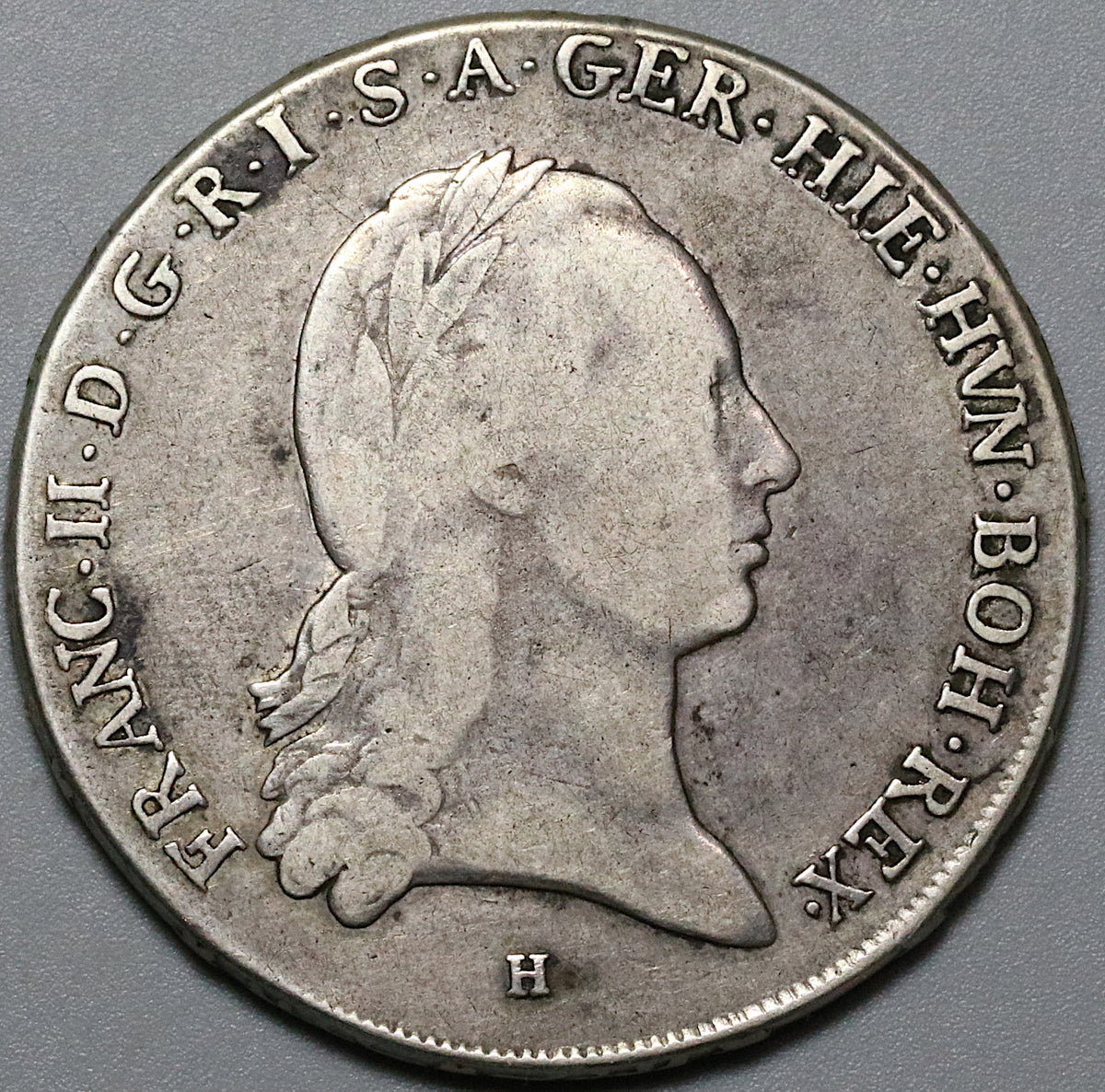 1795-H Austria Netherlands Kronenthaler Franz II Gunzburg Silver