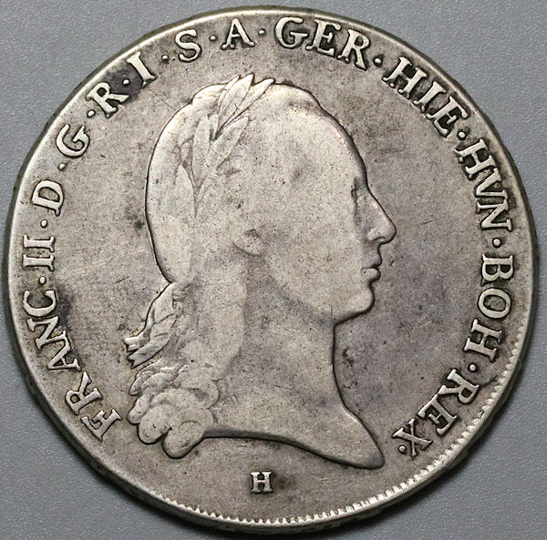 1795-H Austria Netherlands Kronenthaler Franz II Gunzburg Silver Thaler Coin (23122508R)