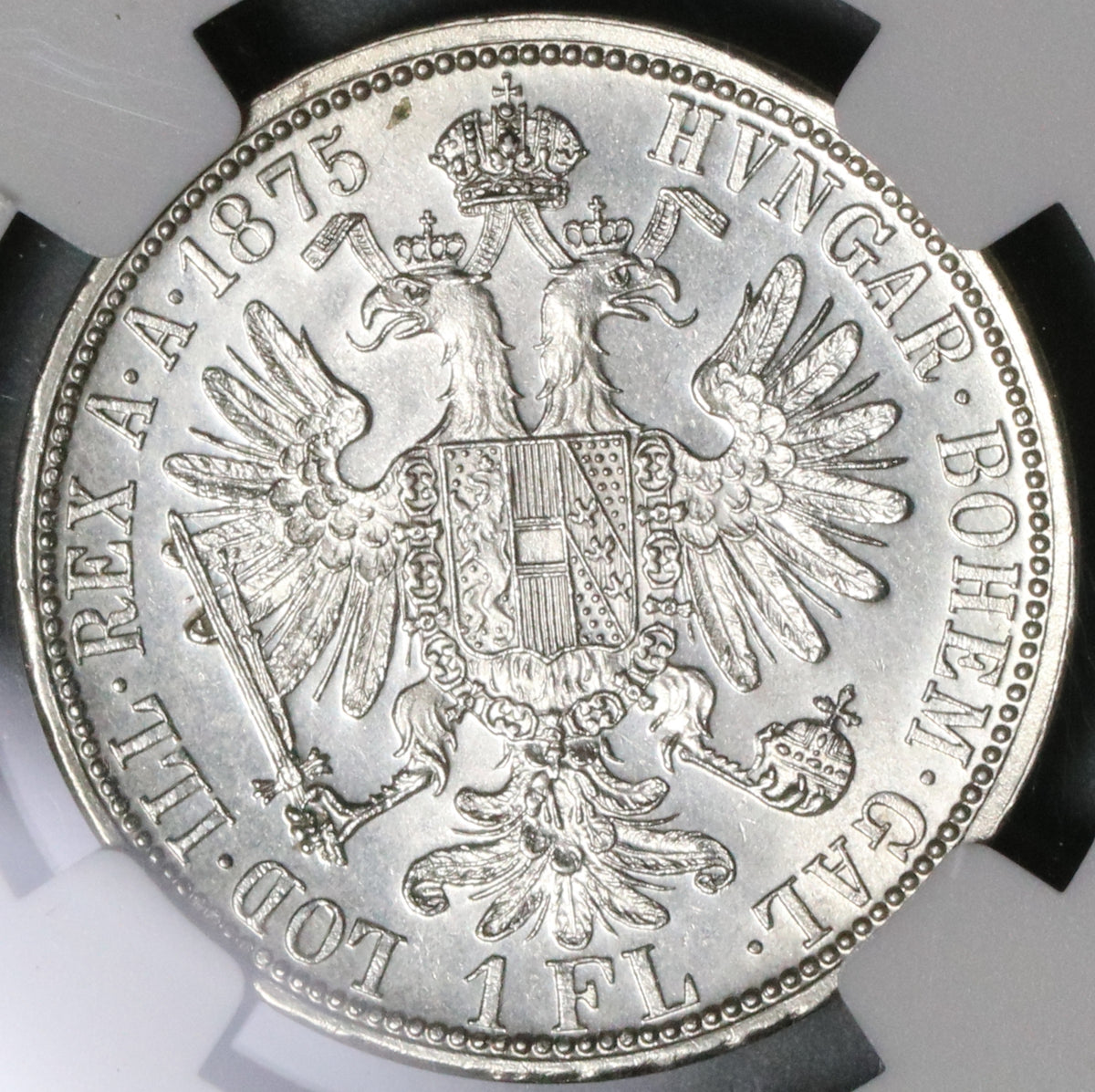 1861 オーストリア　1 Florin銀貨　極美品 austrai_1fl_1875_ms64_r1_1200x