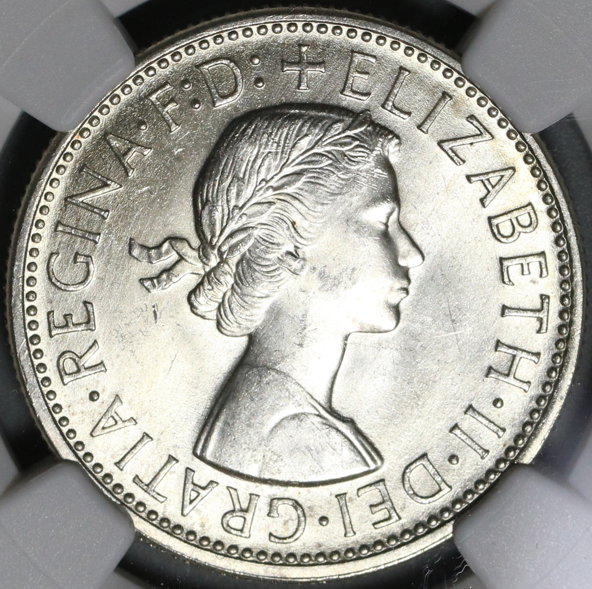 1954 NGC MS 64 Australia Silver Florin Royal Visit Kangaroo Lion