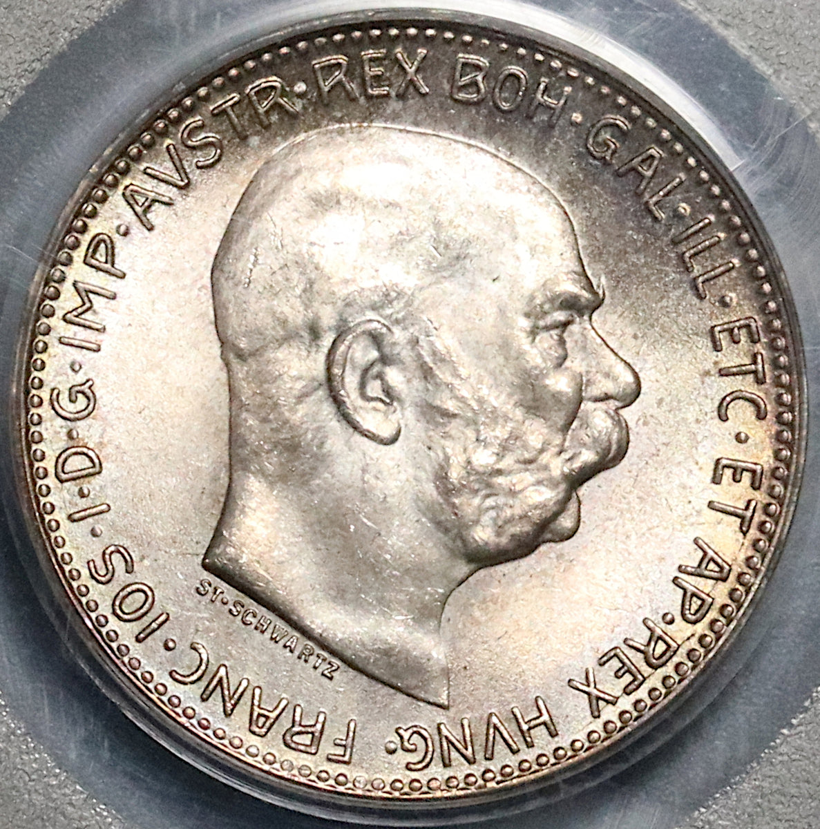 1915 PCGS MS 66 Austria 1 Corona Silver Franz Joseph Coin