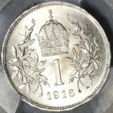 1916 PCGS MS 65 Austria Silver Corona Franz Josef Last Imperial Coin (20103101C)