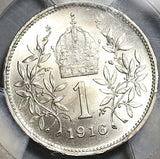 1916 PCGS MS 65 Austria Silver Corona Franz Josef Last Imperial Coin (20103101C)