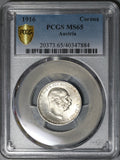 1916 PCGS MS 65 Austria Silver Corona Franz Josef Last Imperial Coin (20103101C)