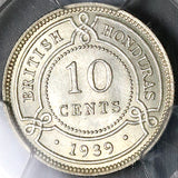 1939 PCGS MS 64 British Honduras 10 Cents George VI Sterling Silver Coin Pedigree 20k (22051301C)