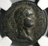 82 NGC VF Domitian Cilicia Flaviopolis Tyche Seated River God AE23 (20080302C)