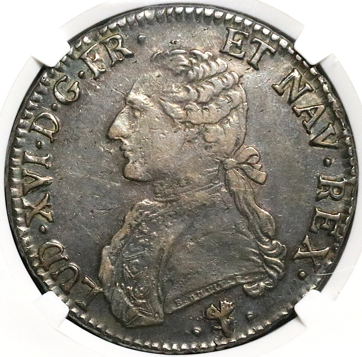 1784A France Ecu NGC XF45 ルイ16世 エキュ銀貨 1784-L NGC XF 45 France Louis XVI Ecu Crown Bayonne Mint Silver
