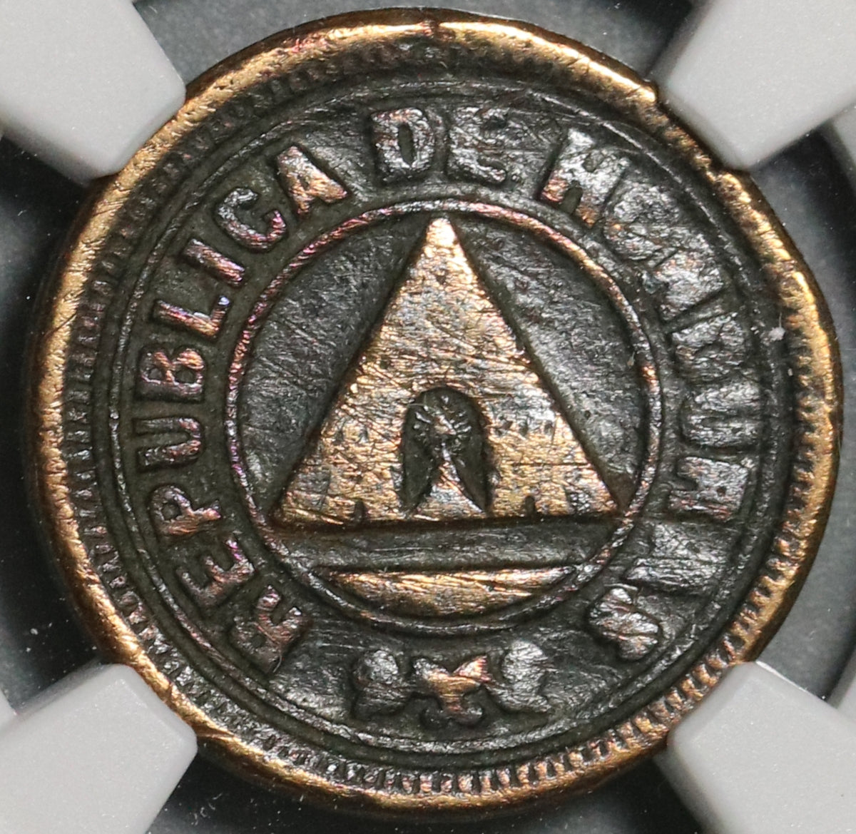 1904 NGC VF Det Honduras 1 Centavo Pyramid Rare Date Coin