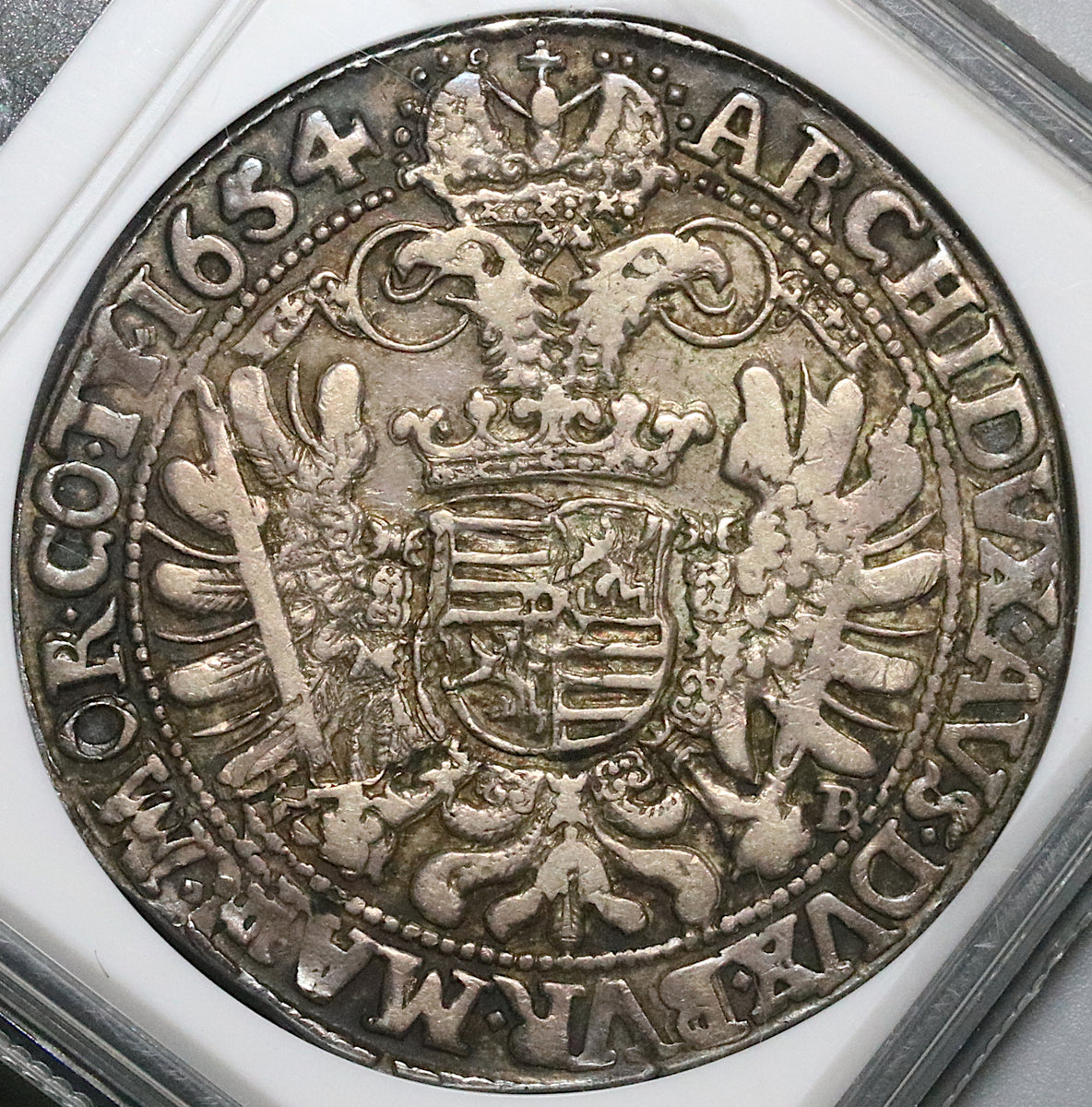 1654-KB NGC XF 40 Hungary Thaler Kremnitz Ferdinand III Taler