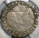 1557 PCGS F Ireland Mary Philip 4 Pence Groat Silver Coin S-6501C (22081003C)