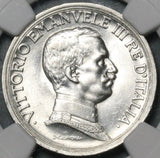 1917 NGC MS 61 Italy 2 Lire Horses & Chariot Silver Mint State Key Date Coin (21091005C)