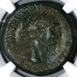 114 NGC XF Trajan Laodicea Ad Mare AE26 Tyche Bust Fortuna (21012203C)