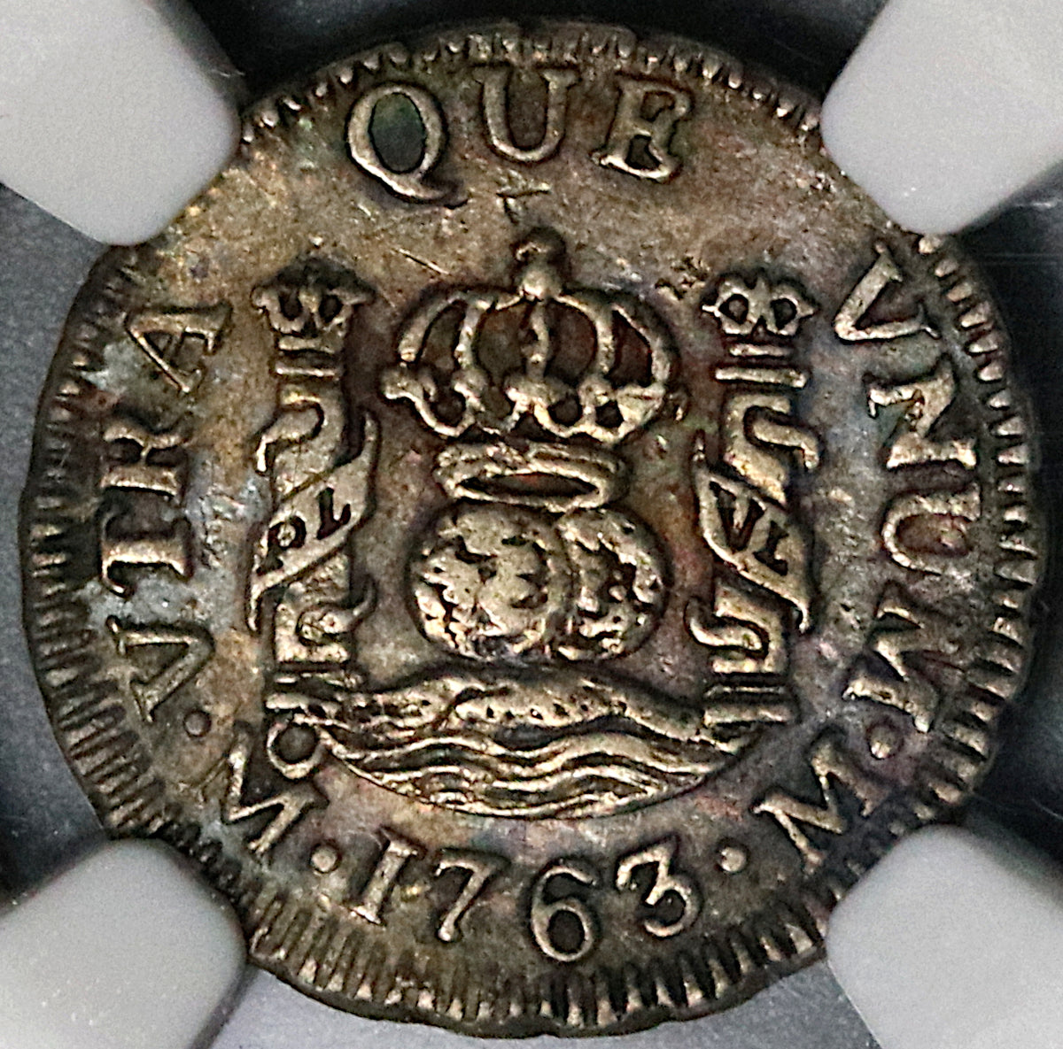 1763 NGC AU 55 Mexico 1/2 Real Charles III Spain Colony Silver