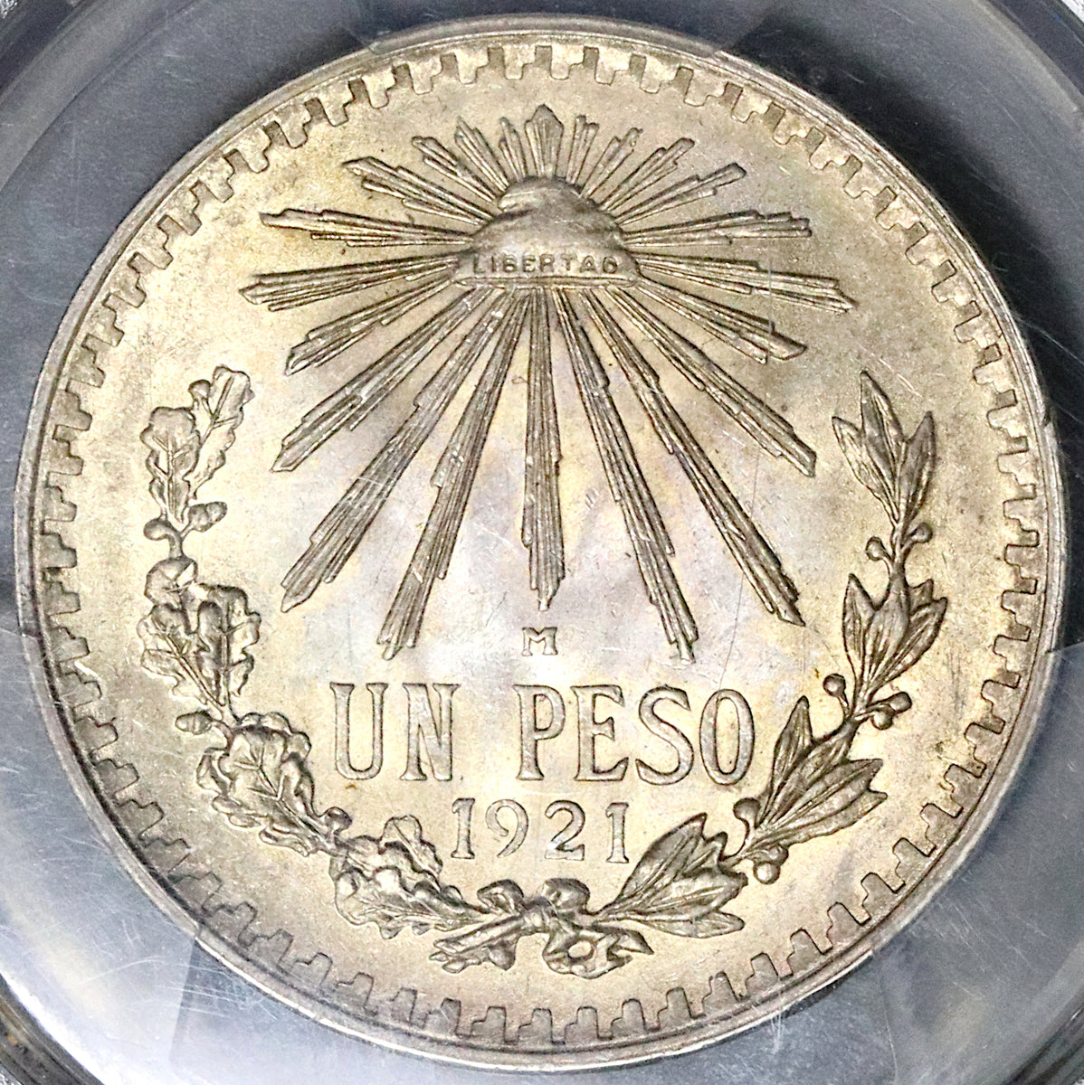 1921 PCGS MS 64 Mexico 1 UN Peso Silver Eagle Snake Mint State