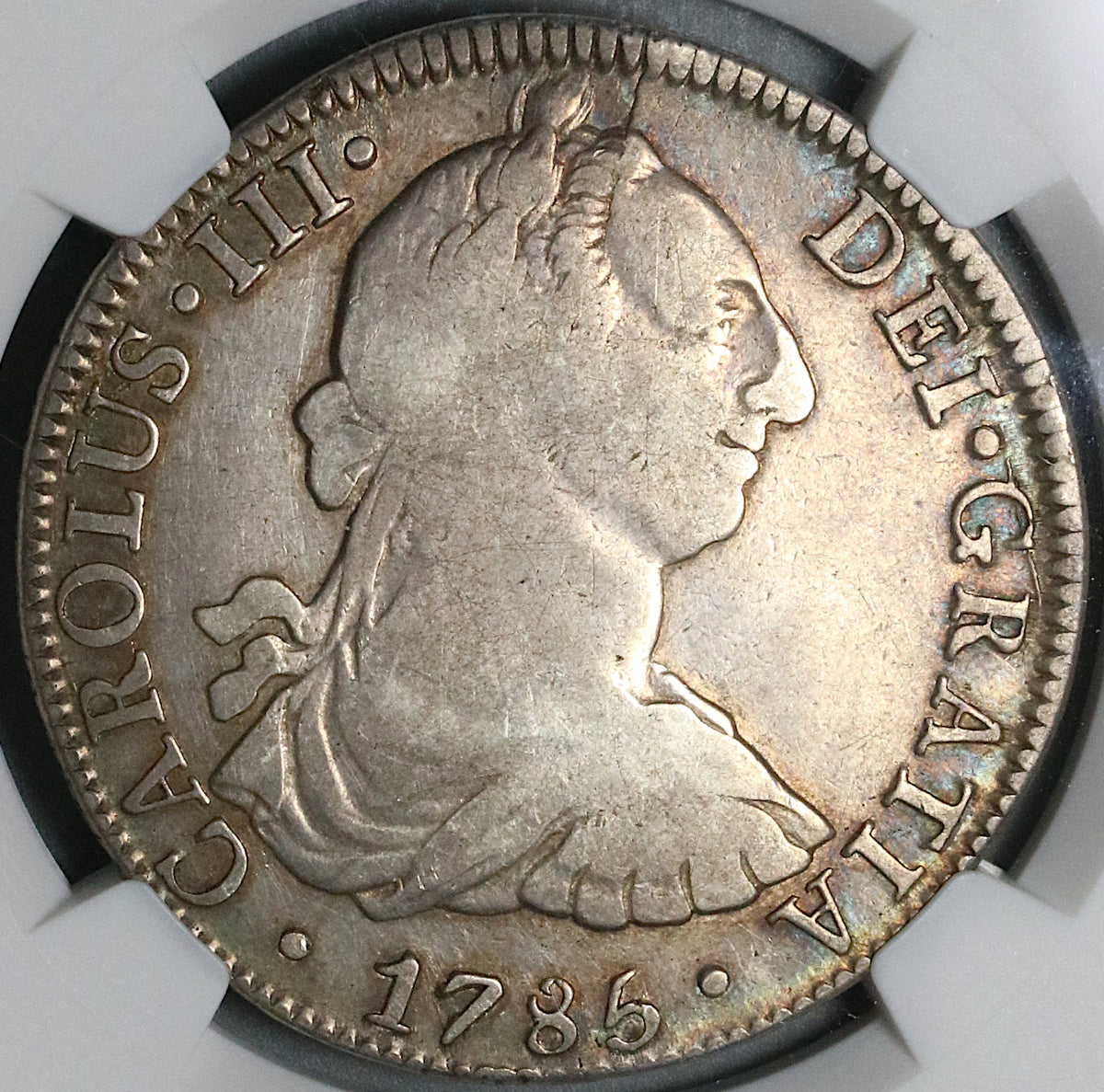 1785 NGC Fine 12 Mexico 8 Reales Charles III Spain Colonial Silver