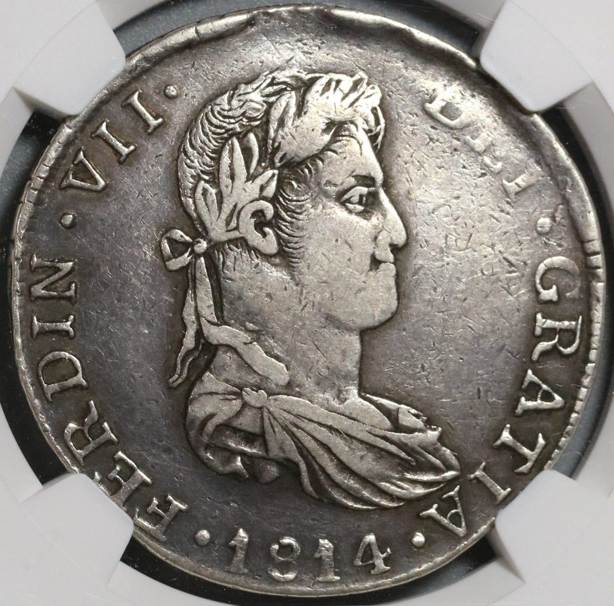 1814-Ga NGC VF 30 Mexico 8 Reales War Independence Guadalajara Coin  (21042103C)