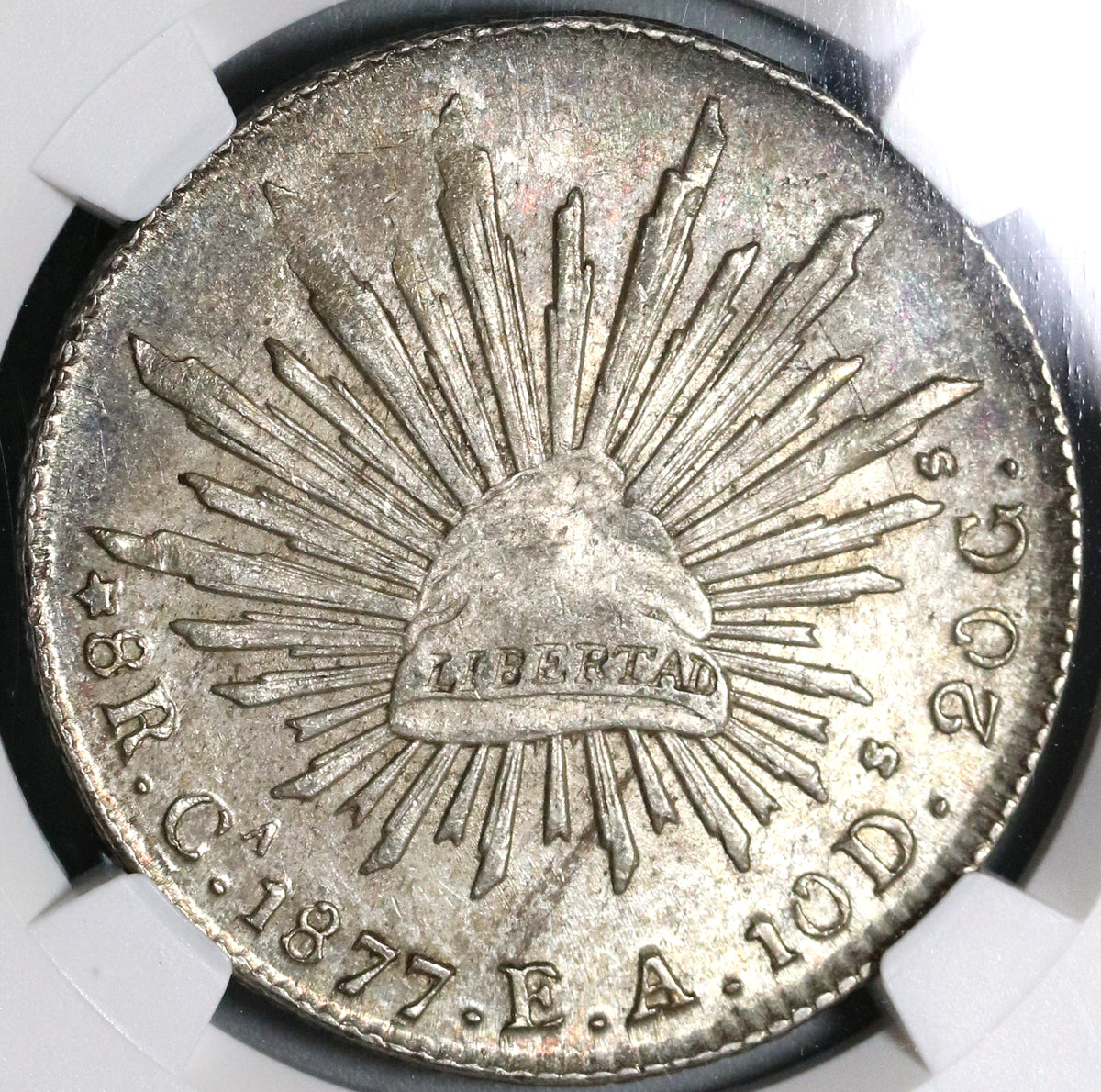 1877-Ca EA NGC MS 63 Mexico 8 Reales Chihuahua Mint Silver Coin