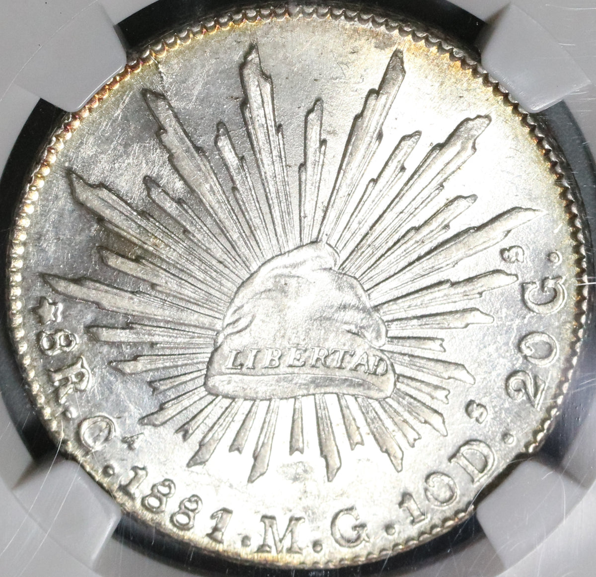 1881-Ca NGC MS 63 Mexico 8 Reales Chihuahua Mint Silver Coin POP 1