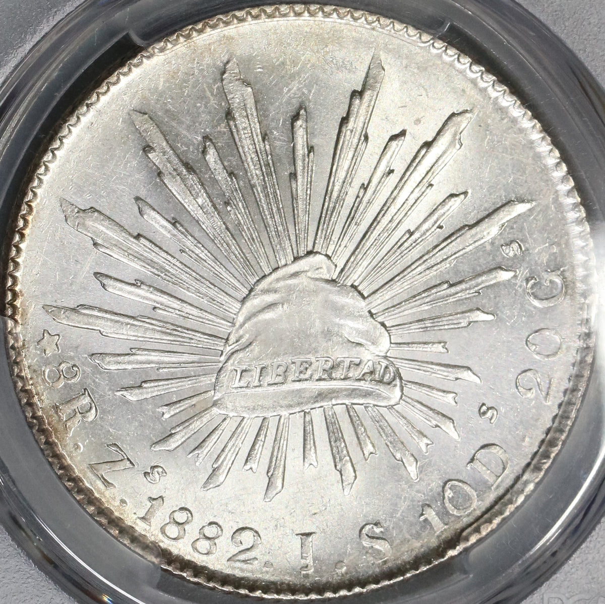 1882-Zs PCGS MS 63 Mexico 8 Reales Zacatecas Mint Lustrous Coin