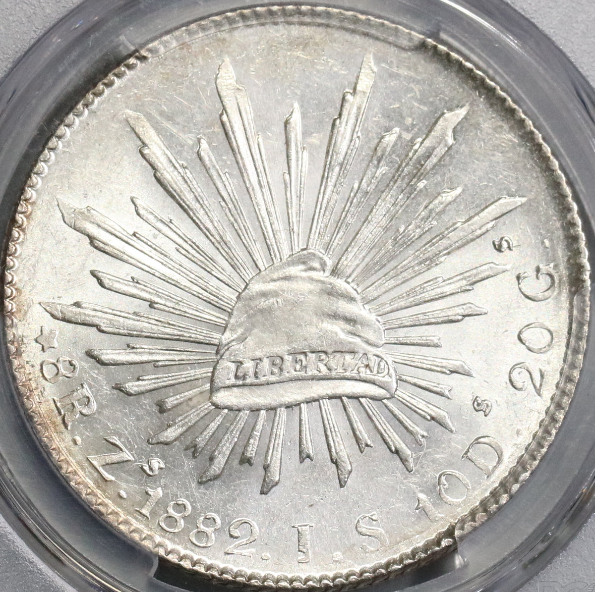 1882-Zs PCGS MS 63 Mexico 8 Reales Zacatecas Mint Lustrous Coin