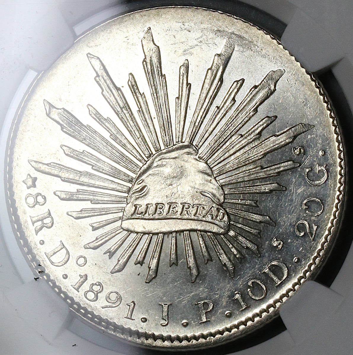 1891-Do NGC MS 63 Mexico 8 Reales Durango Mint State Silver Coin