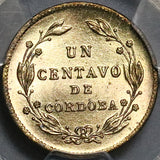 1943 PCGS MS 65 Nicaragua 1 Centavo Volcanoes Liberty Cap Coin (22091302C)