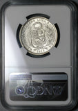 1917 NGC MS 64 Peru 1/2 Sol Silver Seated Liberty Key Date Coin (21081503D)