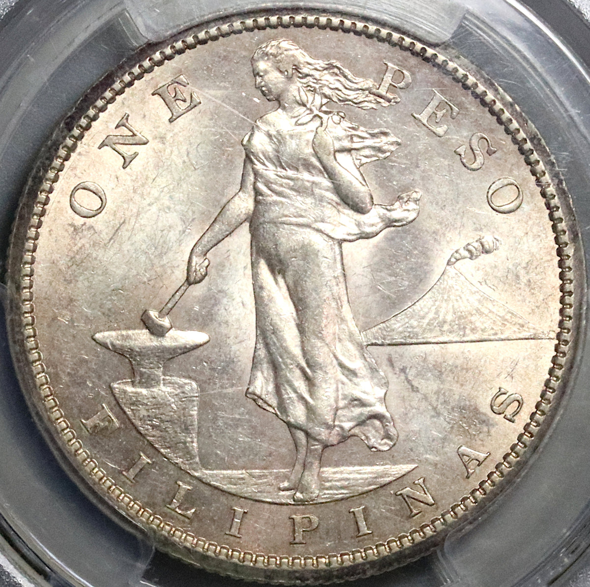 1908-S年 アメリカ領フィリピン女性立像 火山乙女銀貨 PCGS認定 1908-S年 アメリカ領フィリピン女性立像 火山乙女銀貨 PCGS認定 【公式