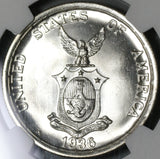 1936 NGC MS 65+ Philippines Peso Roosevelt Quezon Silver Commonweatlth Coin (21032201D)