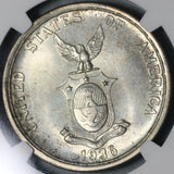1936 NGC MS 66 Philippines Peso Murphy Quezon Silver USA Commemorative Coin (21061401C)