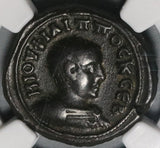 246 NGC Ch VF Alexandria Philip II Caesar Tetradrachm Triptoleomos Serpent Biga (20090904C)