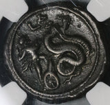 246 NGC Ch VF Alexandria Philip II Caesar Tetradrachm Triptoleomos Serpent Biga (20090904C)