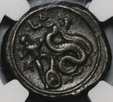 246 NGC Ch VF Alexandria Philip II Caesar Tetradrachm Triptoleomos Serpent Biga (20090904C)