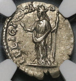 194 NGC XF Roman Empire Clodius Albinus Denarius Felicitas Rare (20010304C)