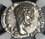 193 NGC Ch XF Clodius Albinus Caesar Roman Empire Denarius Rare Providentia Silver (21101301C)