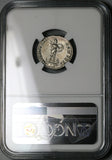 86 NGC XF Domitian Denarius Roman Empire Minerva Ship Prow Owl  (22030201C)